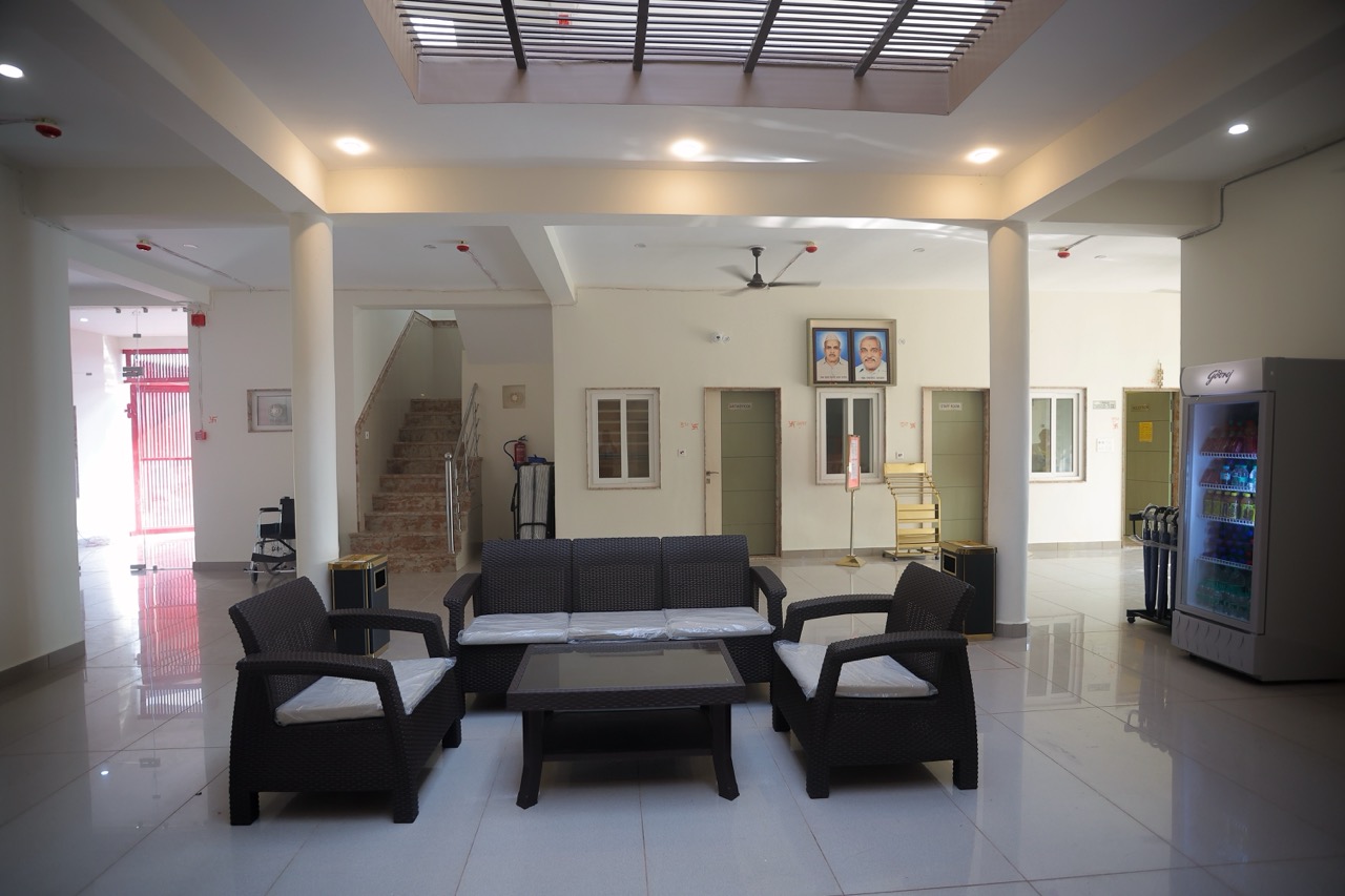 A view of the hotel lobby showing a peaceful atmosphere